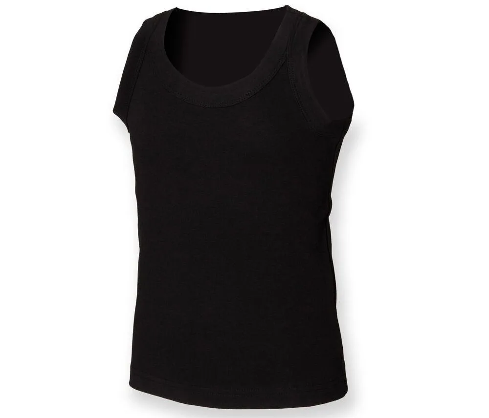 SKINNIFIT SM016  CAMISETA DE TIRANTES VEST  NEGRO