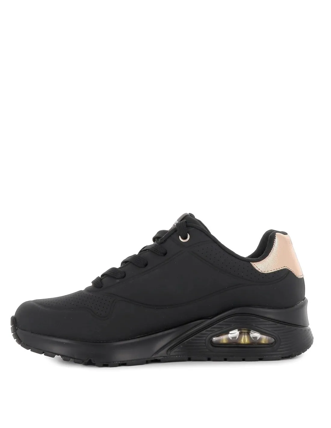 Sneakers negros cordones mujer camara de aire Skechers