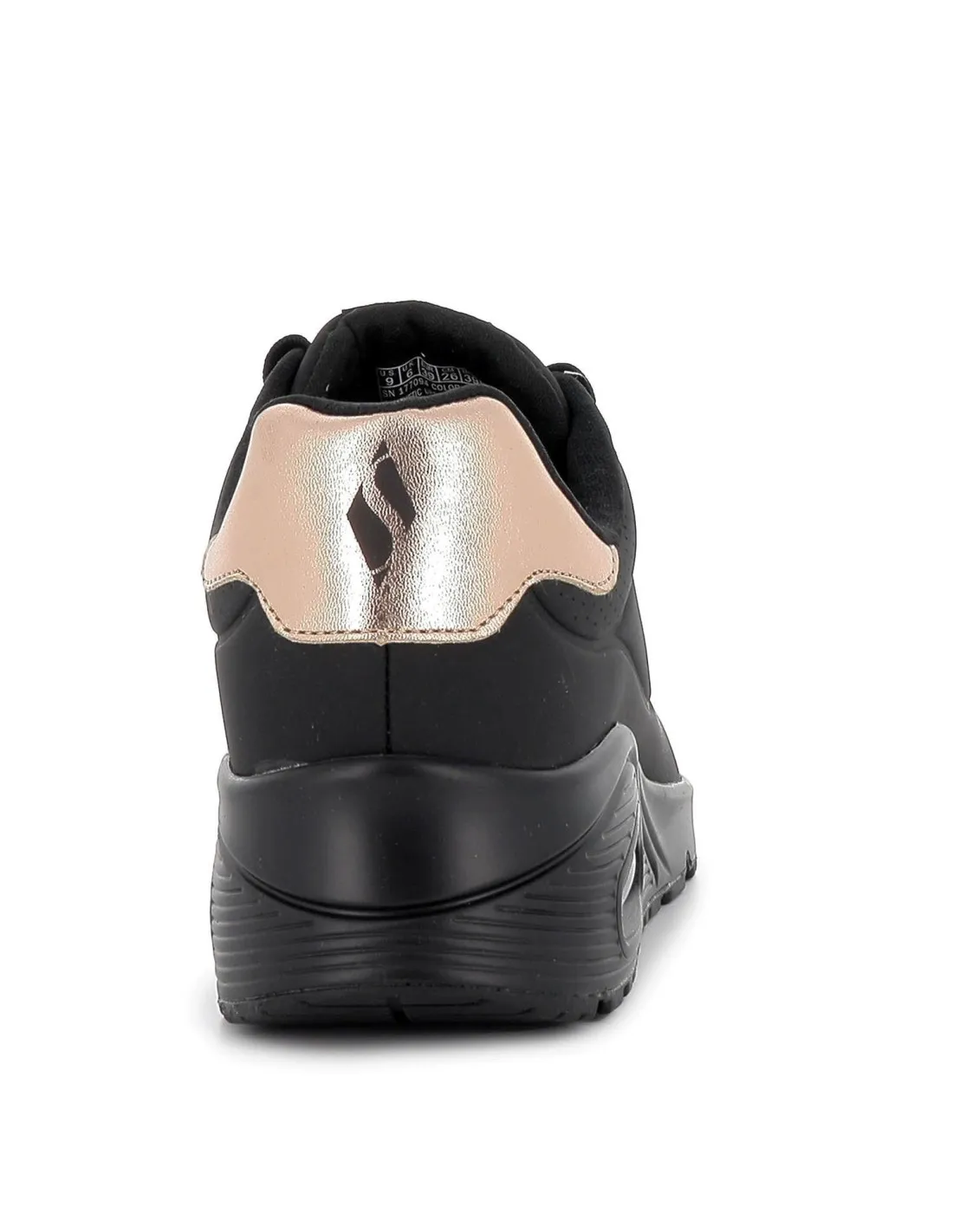 Sneakers negros cordones mujer camara de aire Skechers