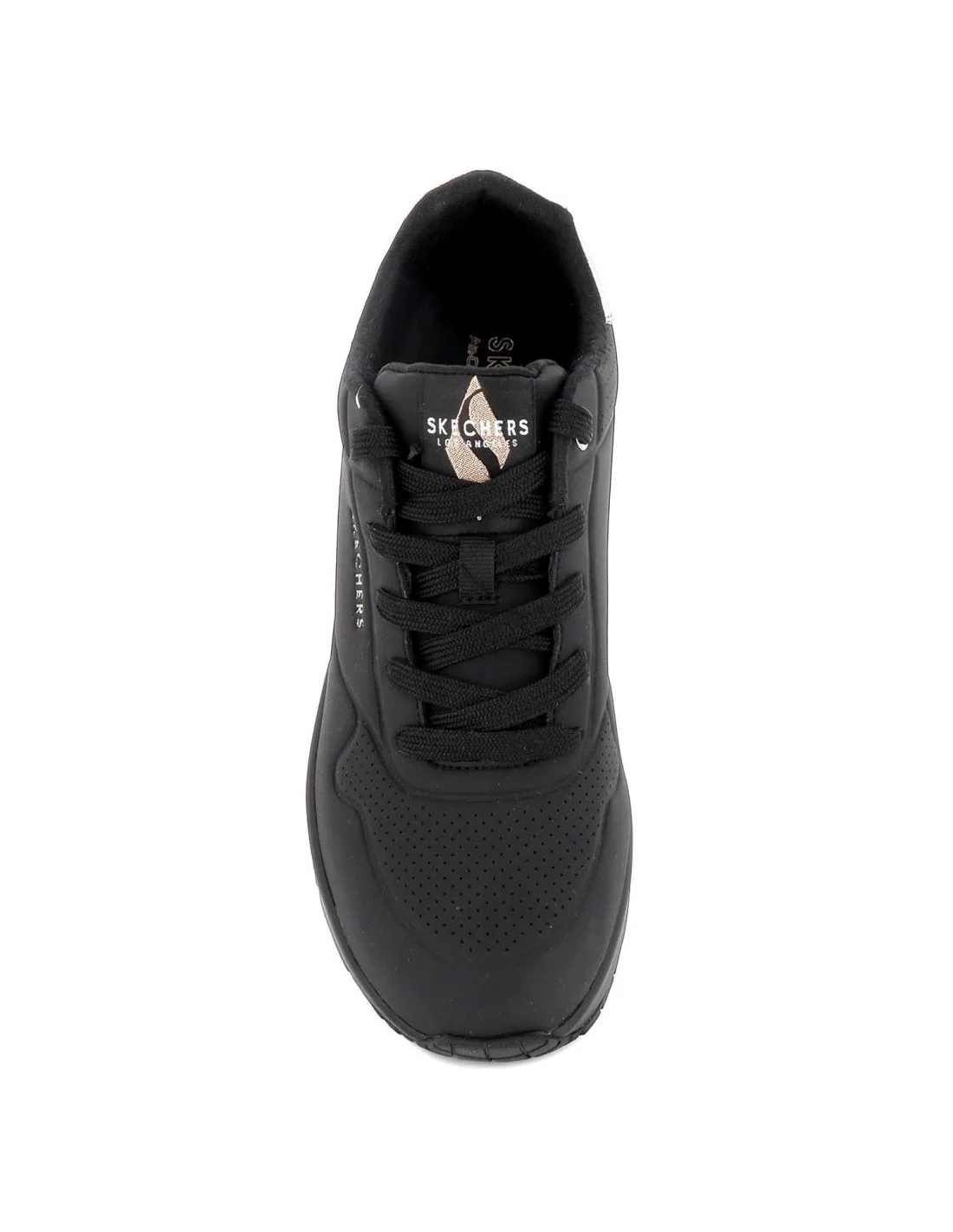 Sneakers negros cordones mujer camara de aire Skechers