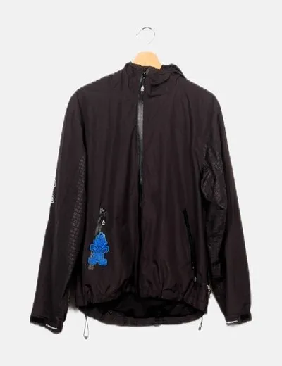 STARBOARD Chubasquero negro impermeable deportivo