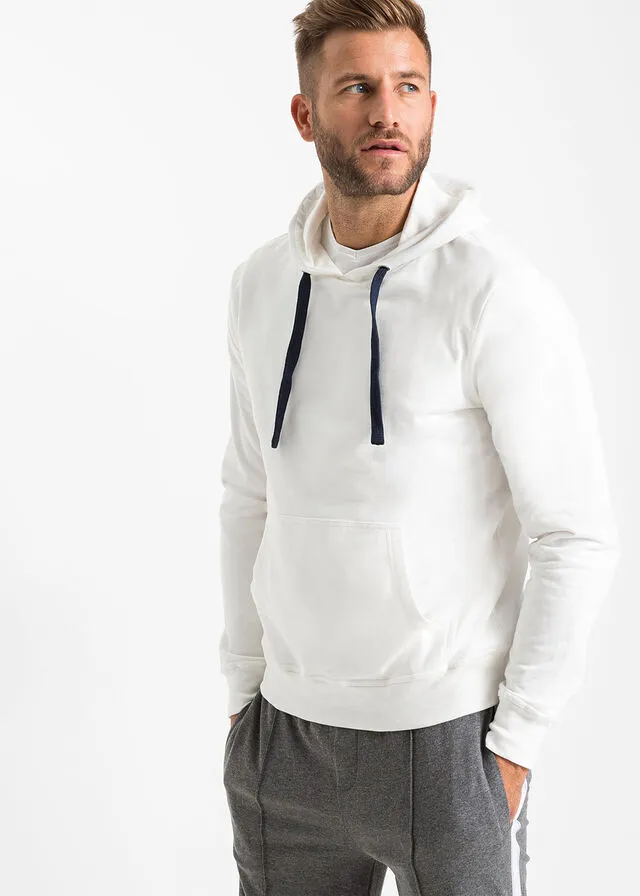 Sudadera con capucha crema suave
