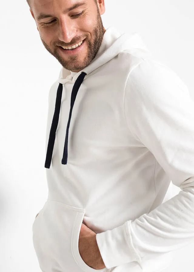Sudadera con capucha crema suave