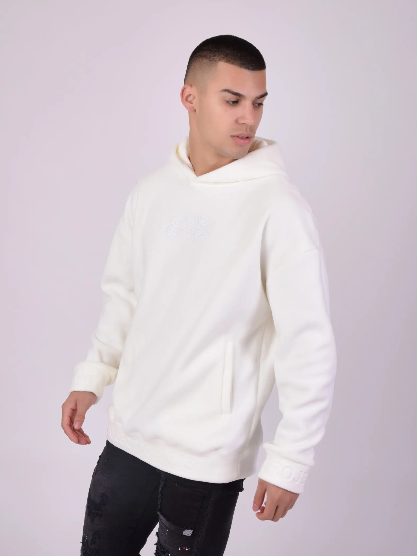 Sudadera con capucha y doble logotipo