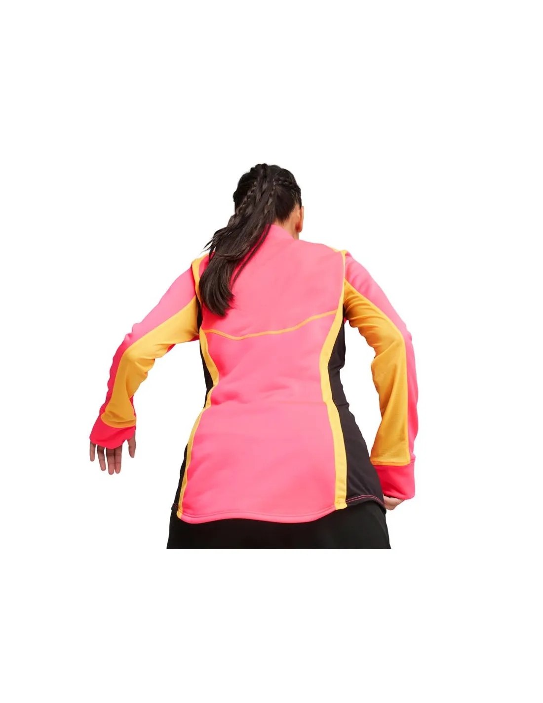 Sudadera de Fútbol Puma individualBLAZE 1/4 Zip Naranja Mujer