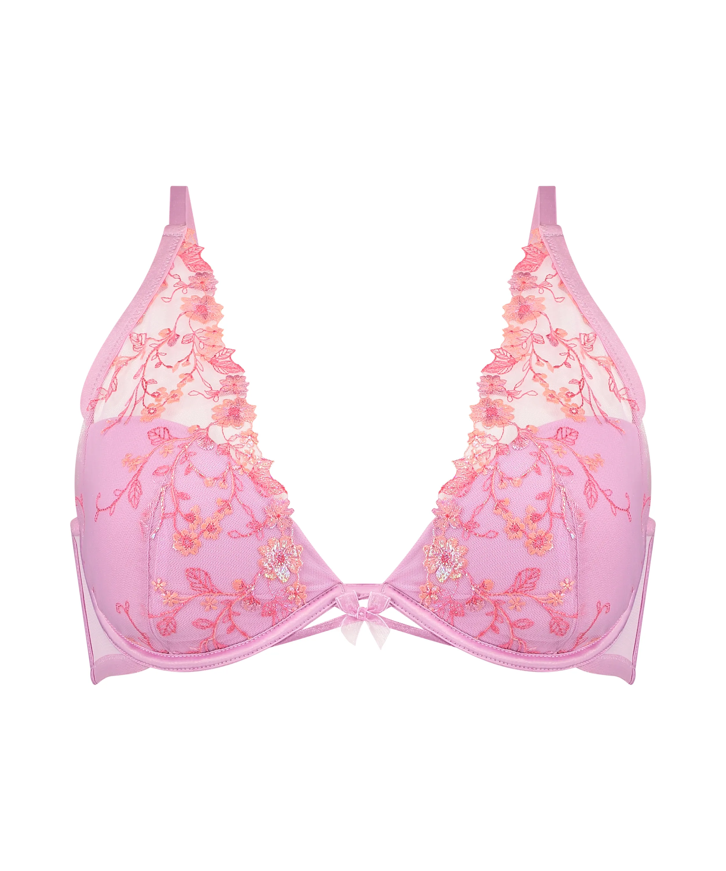 SUJETADOR CON AROS Y RELLENO LILLIA  ROSA