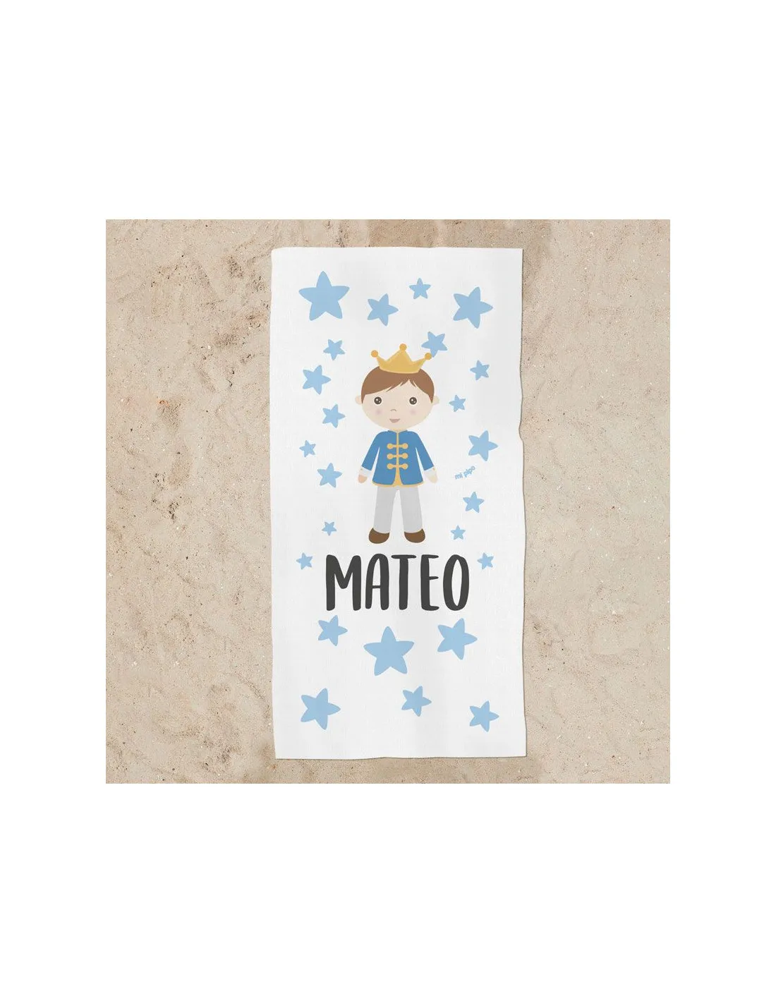 Toalla de baño Premium Príncipe Personalizada de Mi Pipo