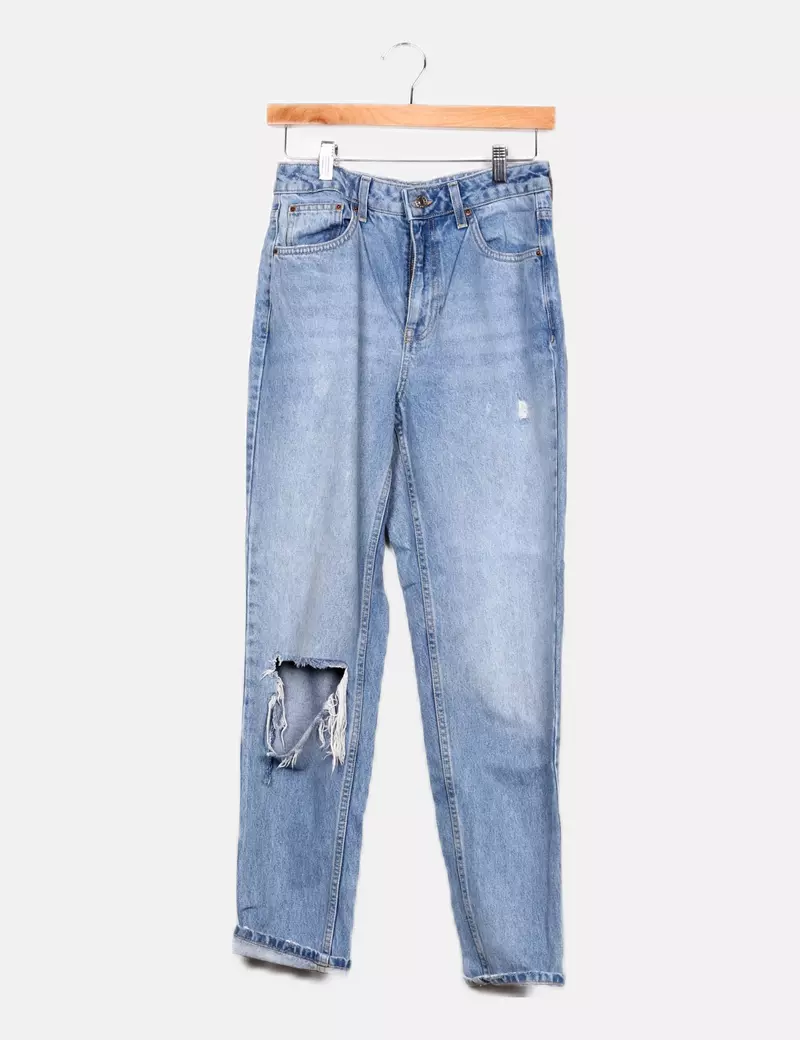 Topshop Pantalón denim con rotos