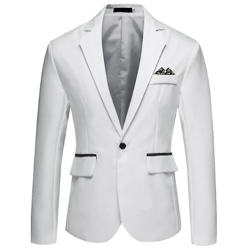 Traje casual delgado de un solo pecho para hombres