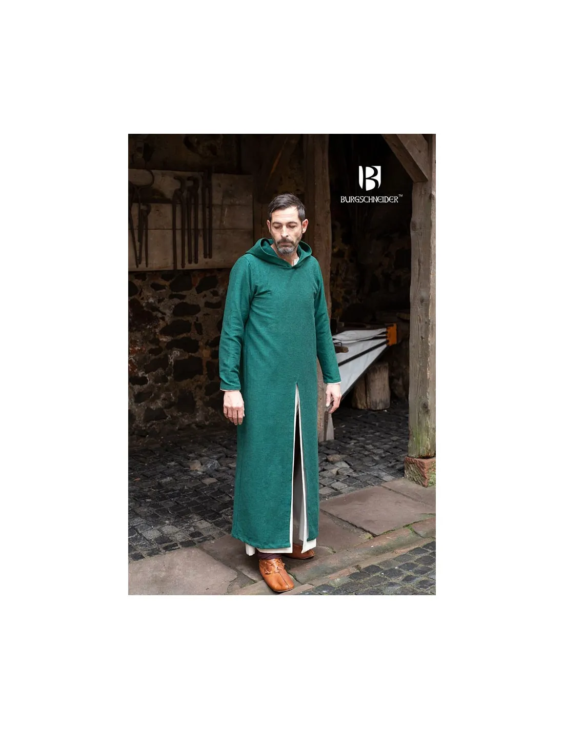 Túnica con capucha Renaud, verde