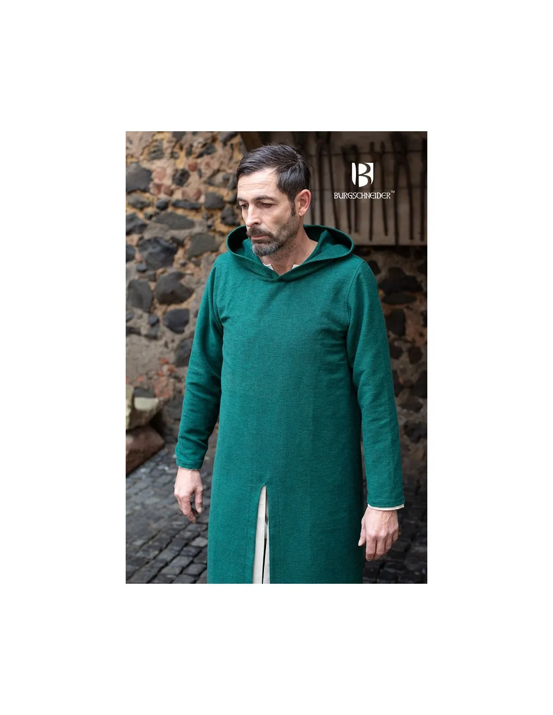 Túnica con capucha Renaud, verde
