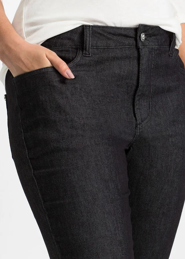 Vaqueros pitillo superelásticos de material ligero Negro vaquero