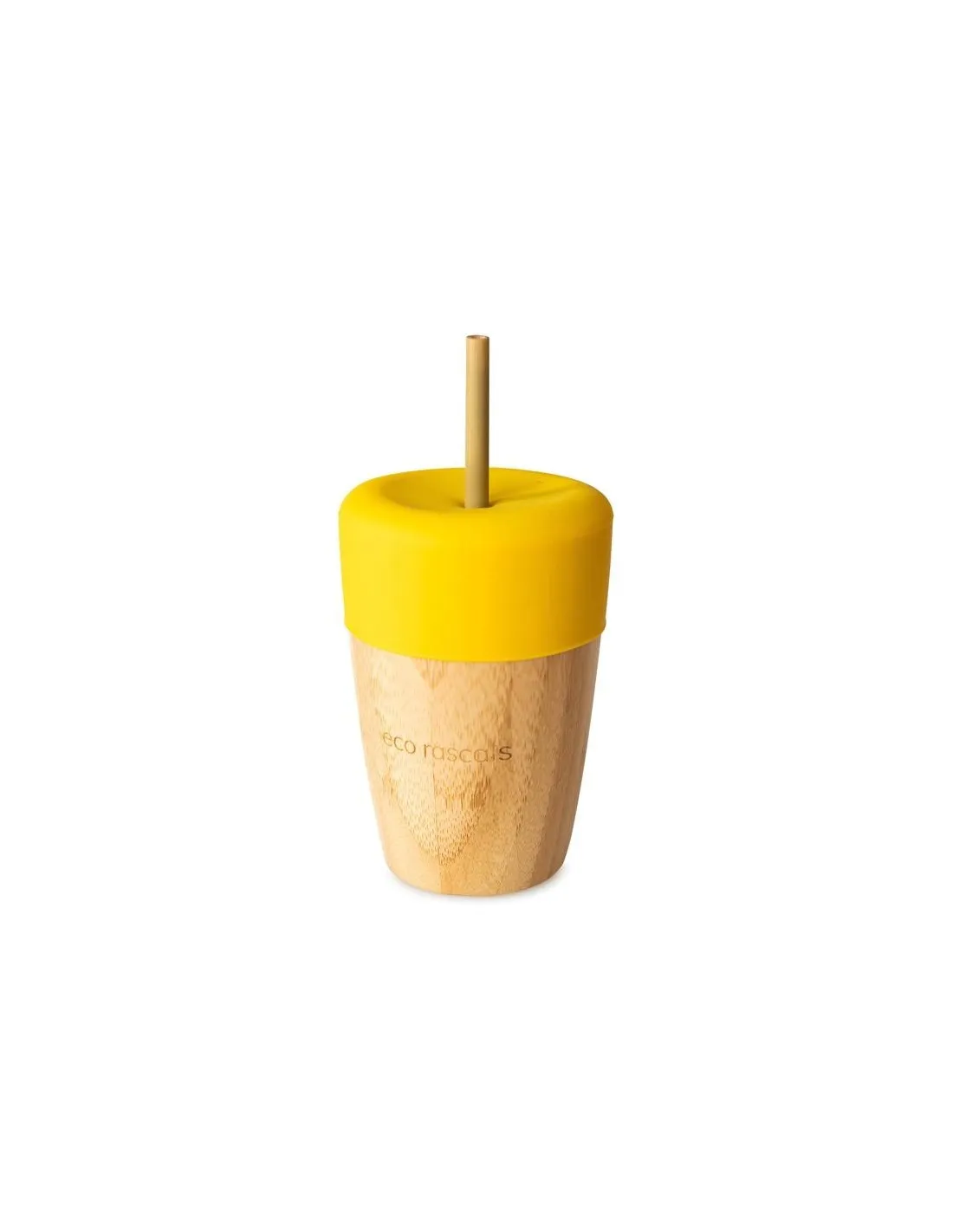 VASO BAMBOO ECO 240ML + TAPA+ 2 PAJITAS RASCALS