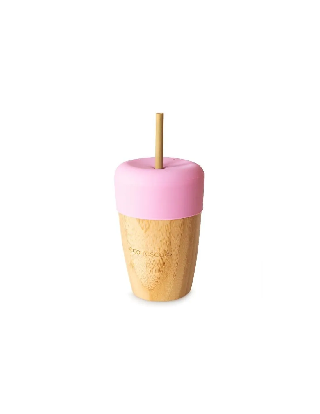 VASO BAMBOO ECO 240ML + TAPA+ 2 PAJITAS RASCALS