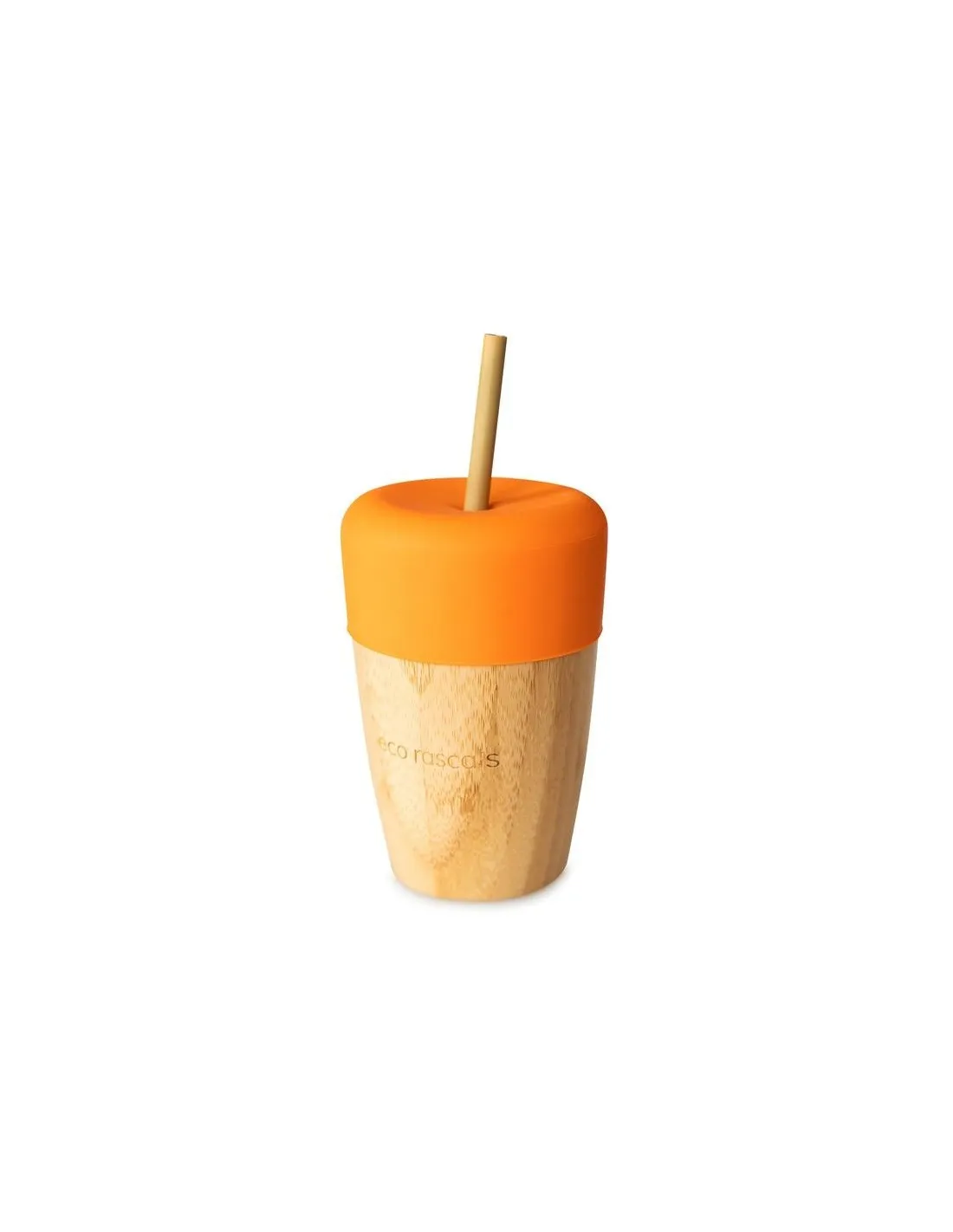 VASO BAMBOO ECO 240ML + TAPA+ 2 PAJITAS RASCALS