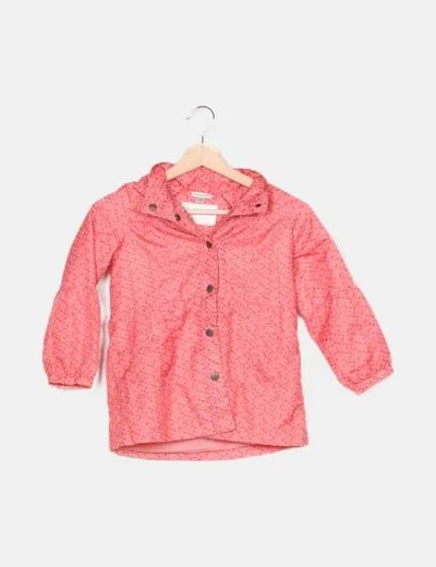 Vertbaudet Impermeable rosa estampado