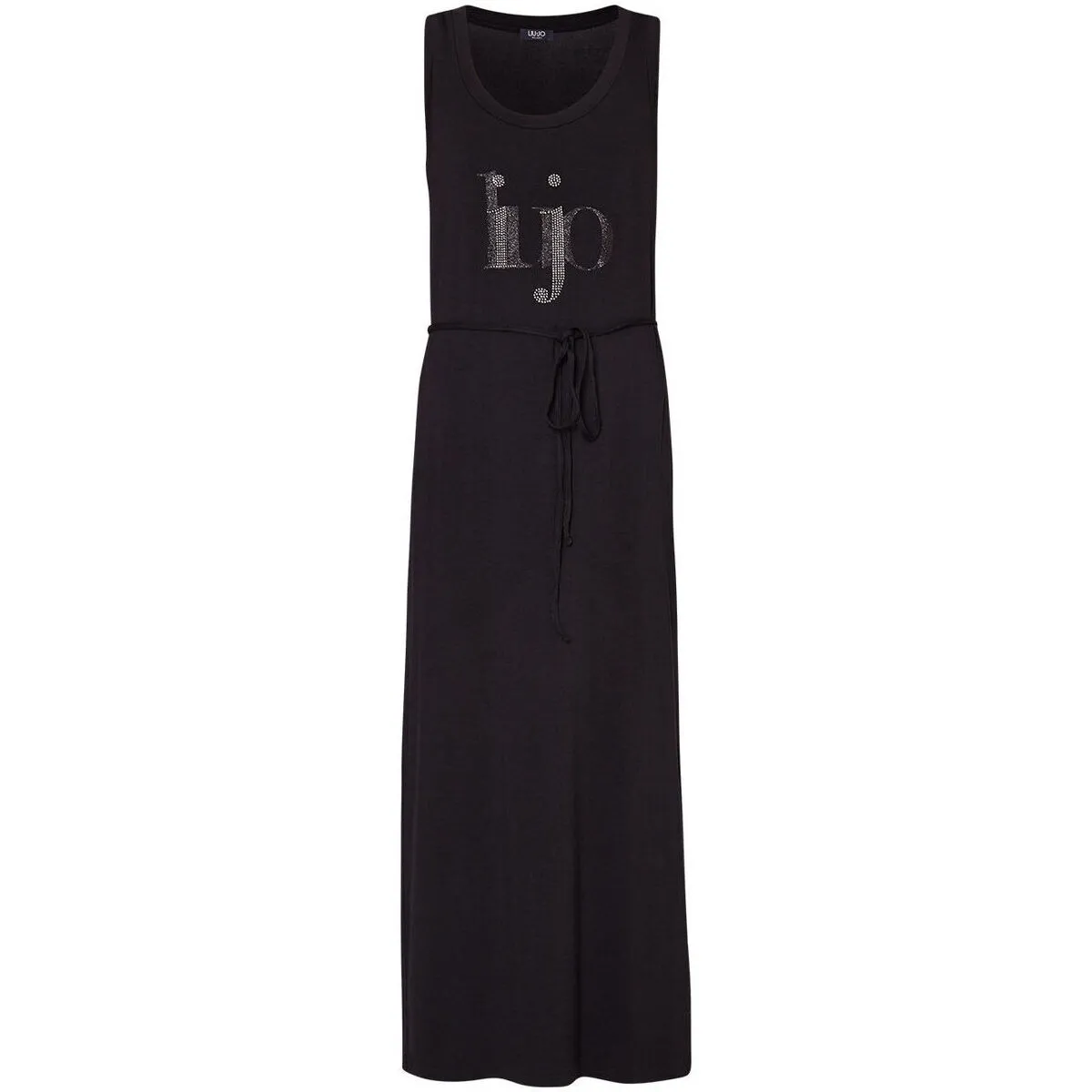 Vestido con logotipo brillante y strass