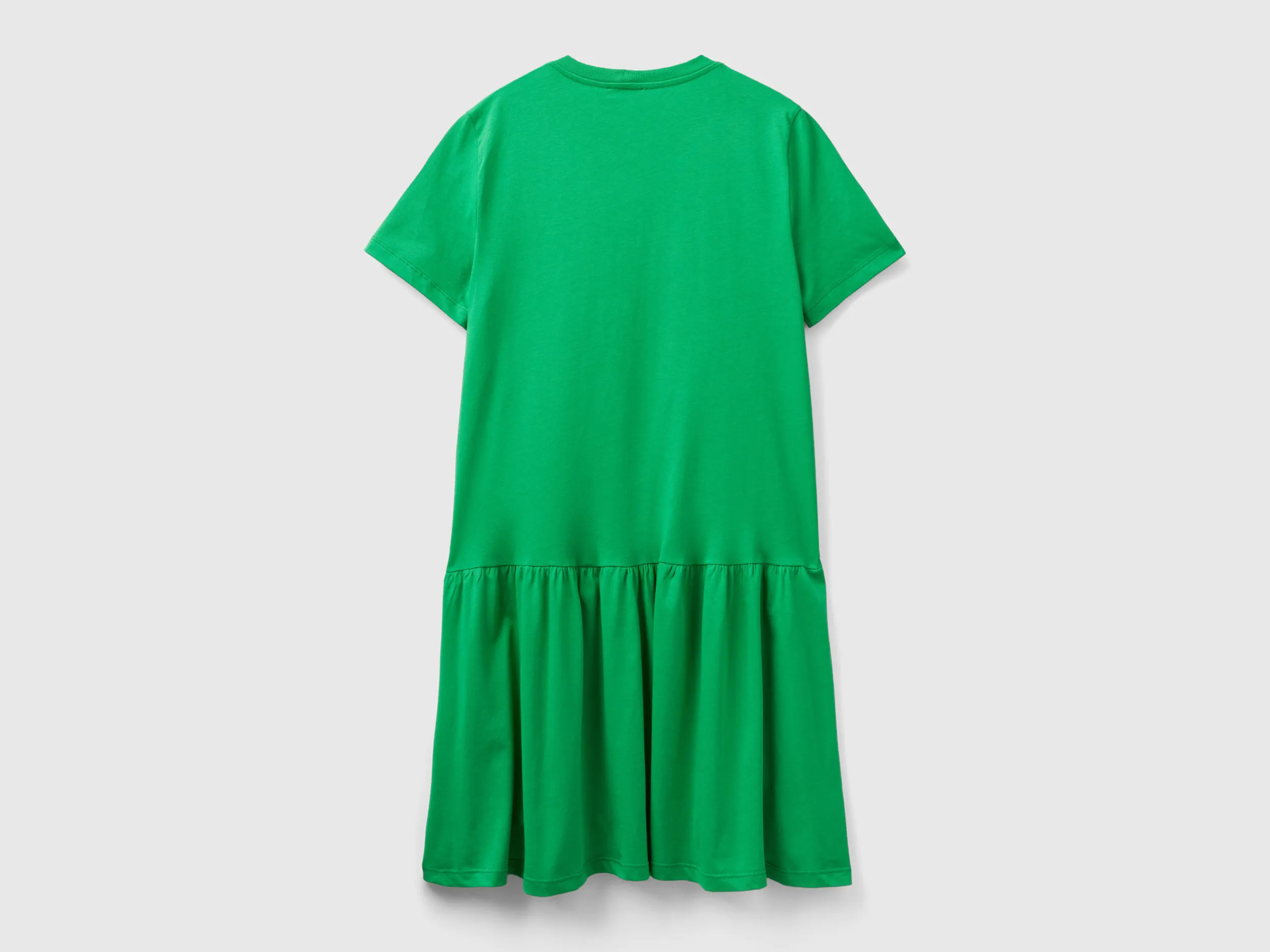 Vestido corto de algodón de fibra larga