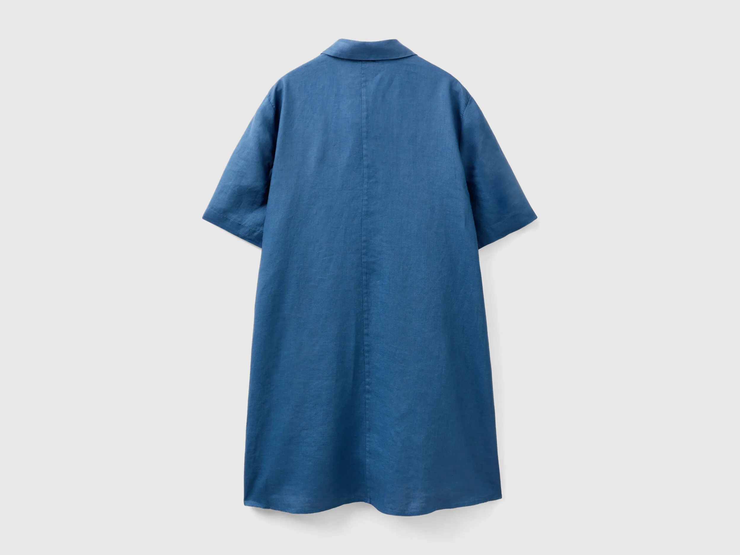 Vestido corto de puro lino