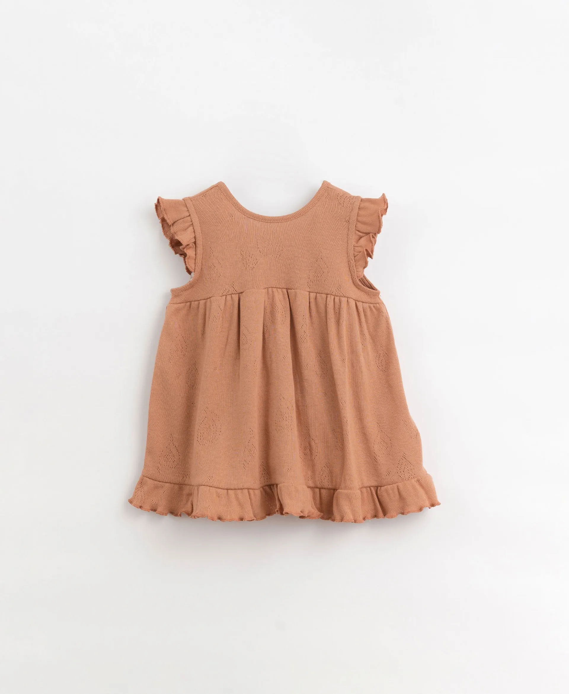 Vestido de algodón orgánico con estampado ajour | Organic Care