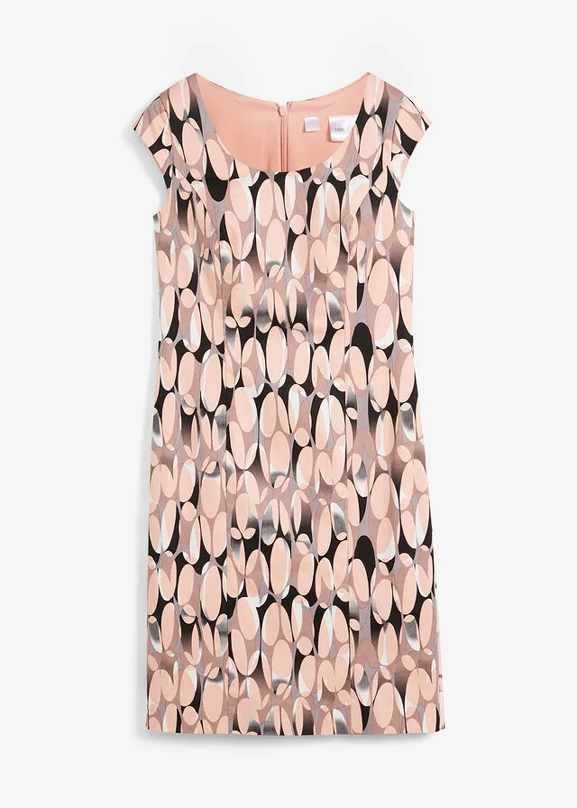 Vestido de tubo estampado Rosa envejecido estampado