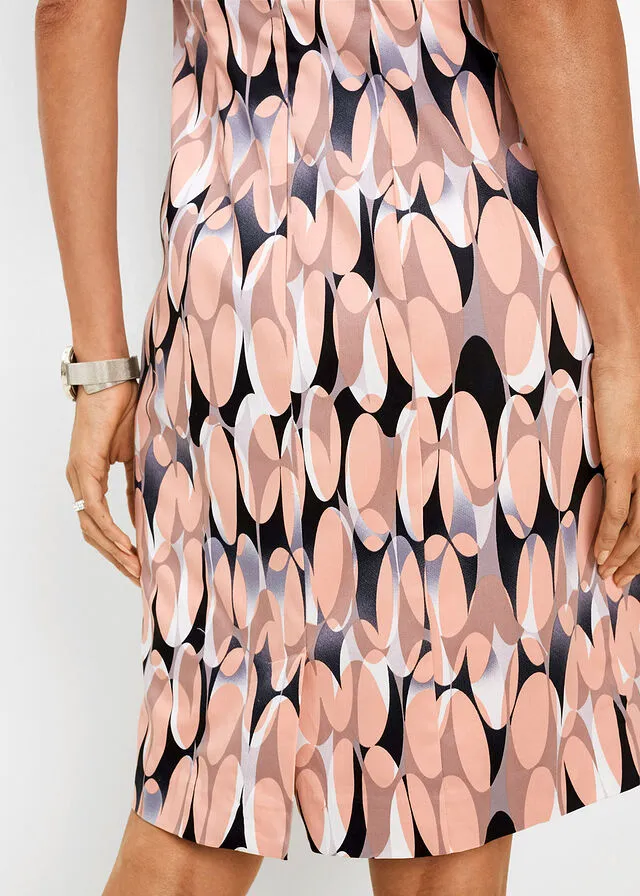 Vestido de tubo estampado Rosa envejecido estampado