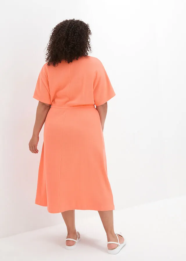 Vestido midi con bolsillos Negro