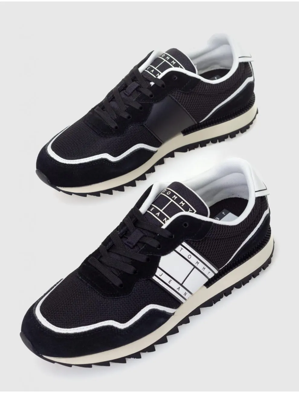 Zapatilla Tommy Hilfiger Tjm Runner Mix Material Negro