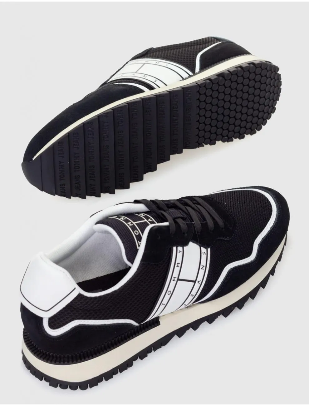 Zapatilla Tommy Hilfiger Tjm Runner Mix Material Negro