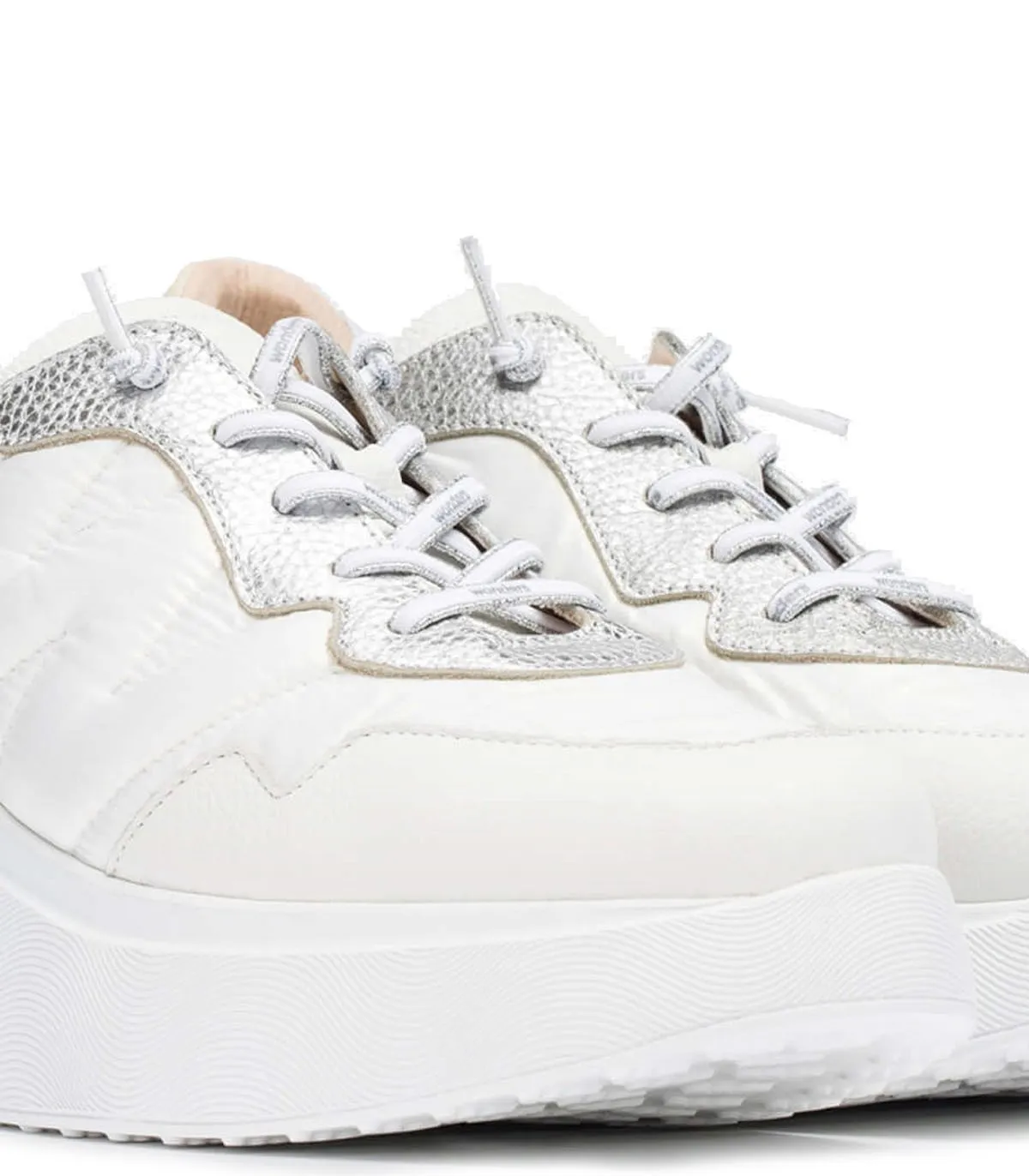 ZAPATILLAS CASUAL PIEL Y NYLON WONDERS BERLIN A3602 BLANCOPLATA