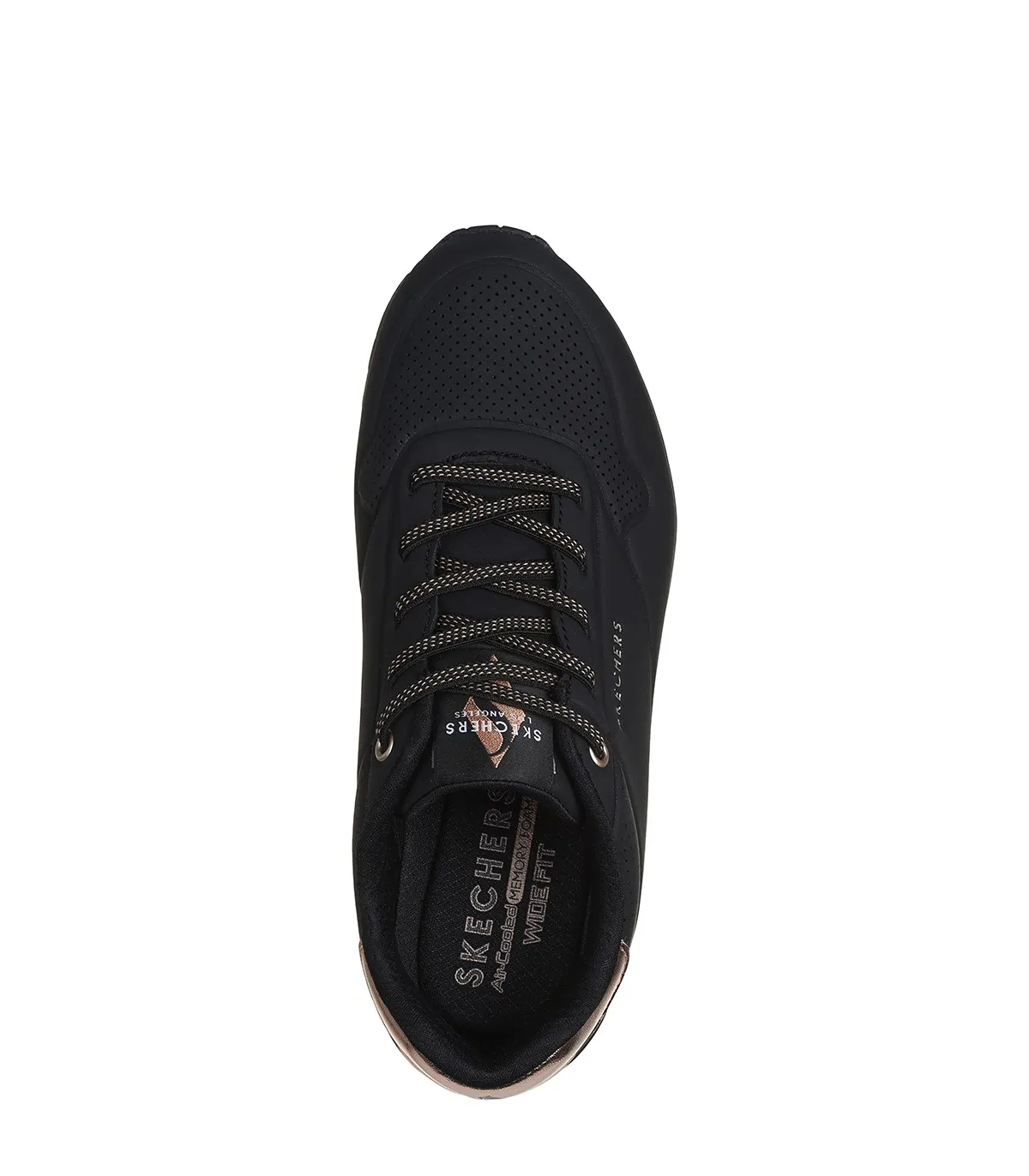 ZAPATILLAS DE CAMARA DE AIRE SKECHERS UNO  SHIMMER AWAY 155196 NEGRO