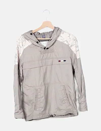 Zara Chaqueta beige impermeable