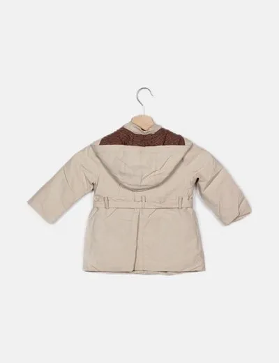 Zara Parka beige con pelo