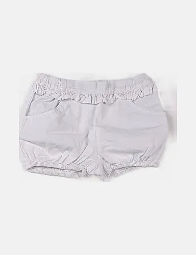 Zara Short blanco con volante