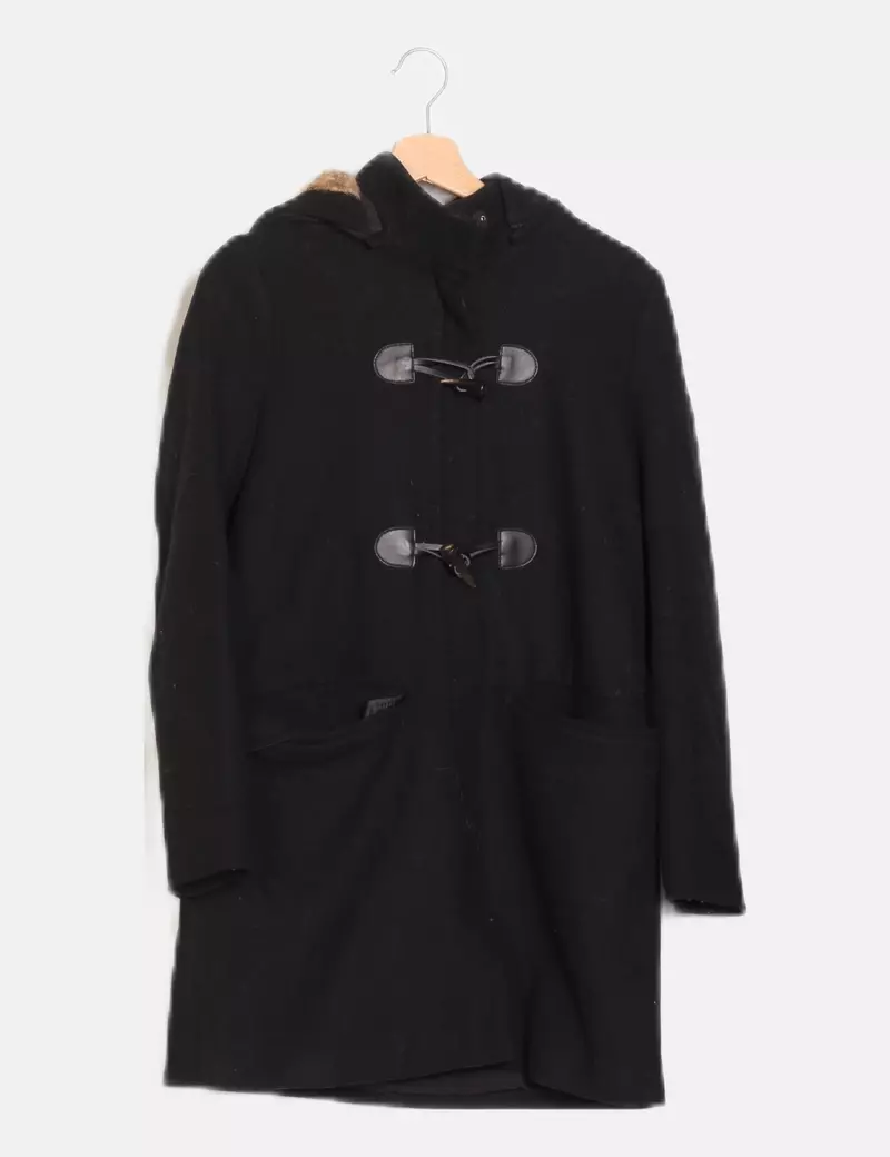 Zara Trenca negra con capucha