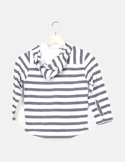 ZY Camisa rayas con capucha